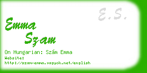 emma szam business card